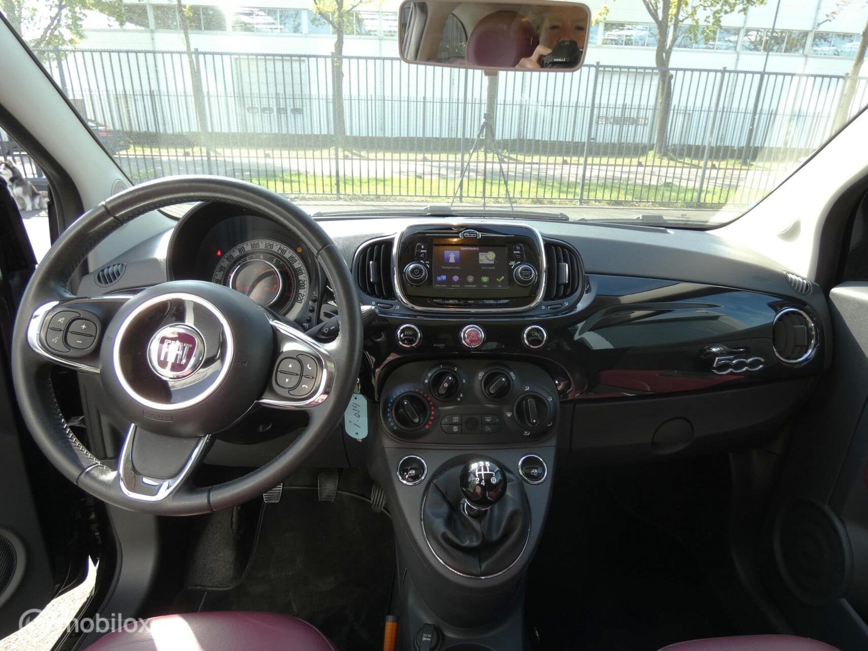 Fiat 500 0.9 TwinAir Turbo Lounge/Schuifdak/airco/Leder/NAP, Voorwielaandrijving, Verwarmde buitenspiegels, Gebruikt, Handgeschakeld
