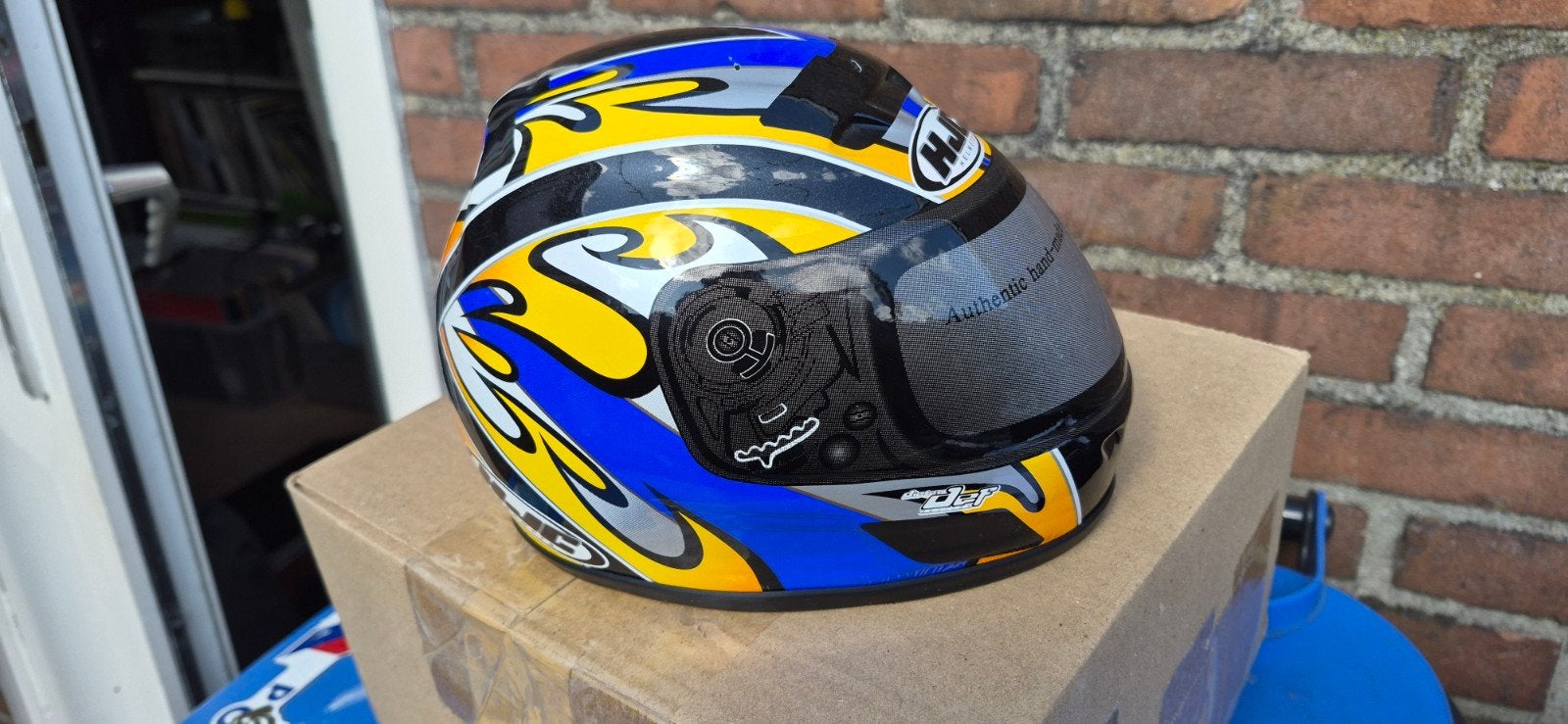 HJC Spaarpot Helm - Uniek Design, Verzamelen, Ophalen of Verzenden, Gebruikt, Kunststof, Vervoermiddel