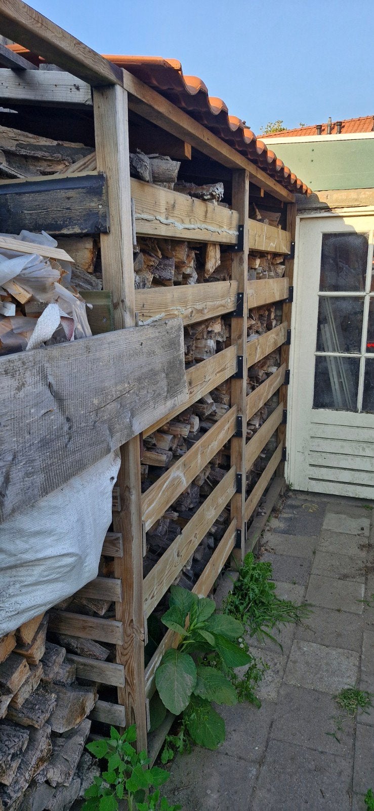 Gedroogd haardhout - ca. 5,5 m³, Tuin en Terras, Haardhout, 3 tot 6 m³, Ophalen, Overige houtsoorten, Blokken