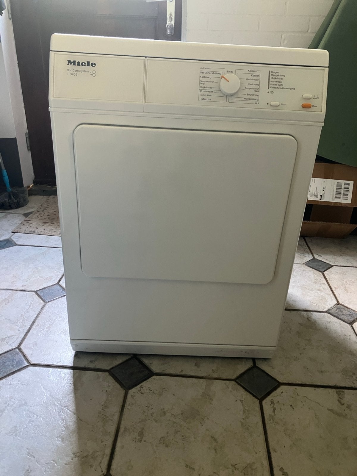 Miele T 8703 SoftCare System Luchtafvoer Wasdroger, Witgoed en Apparatuur, Ophalen, 6 tot 8 kg, Gebruikt, Luchtafvoer