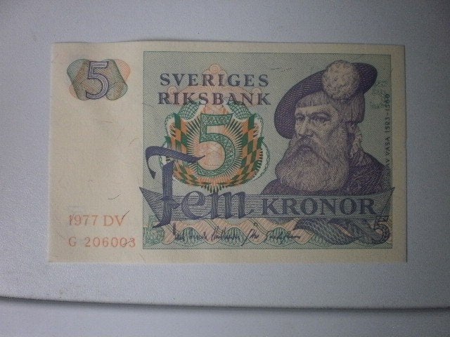 Zweden - 5 Kröner- Bankbiljet, Verzenden, Overige landen, Los biljet