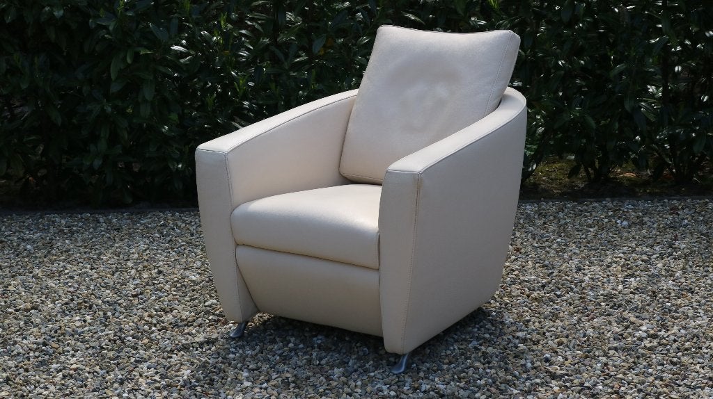 FSM Sesam leren fauteuil., Ophalen, Zo goed als nieuw, Design fauteuil, 50 tot 75 cm