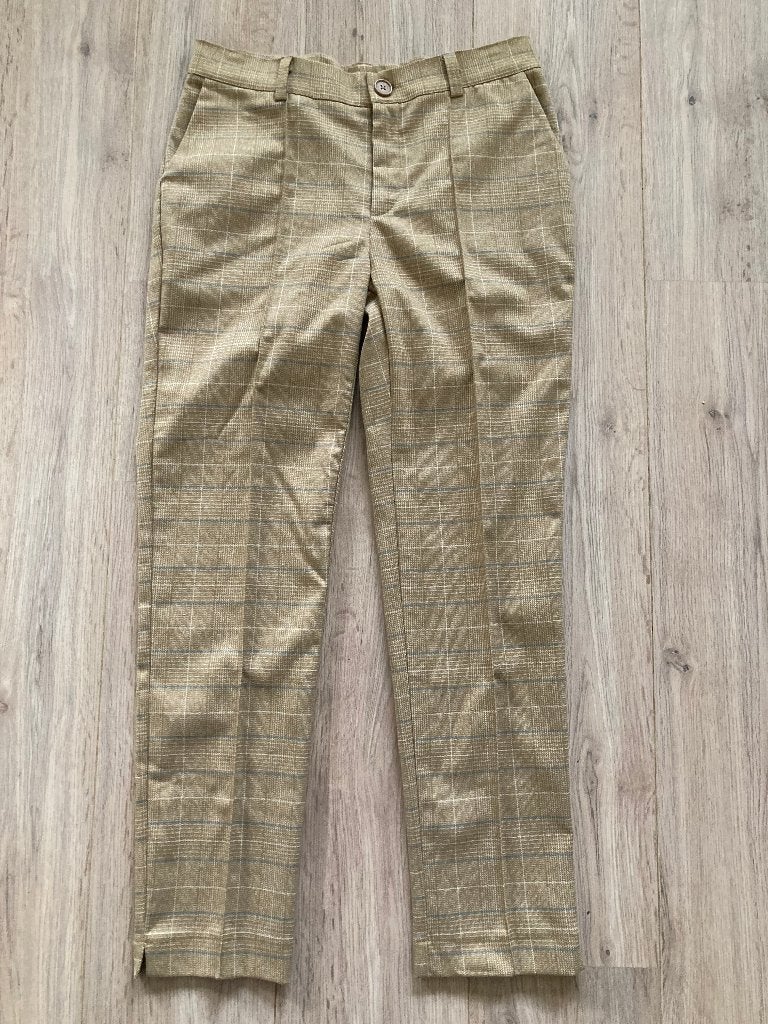 Camelkeurige geruite broek - HEMA, Meerkleurig, Nieuw, Ophalen of Verzenden, Maat 36 (S)
