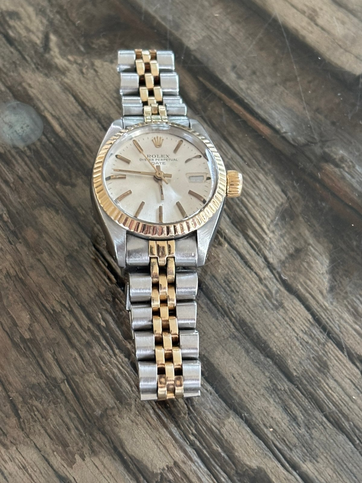Rolex 6917 Date just staal goud  loop wel niet, Sieraden, Tassen en Uiterlijk, Horloges | Dames, Ophalen of Verzenden, Goud, Rolex