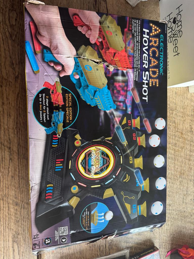 Arcade Hover Shot Schietspel met 2 Blasters, Kinderen en Baby's, Speelgoed | Overig, Zo goed als nieuw, Jongen of Meisje, Ophalen of Verzenden