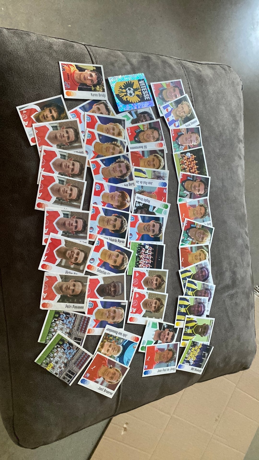 47 x panini 2004 met veel ajax en Feyenoord, Ophalen of Verzenden, Zo goed als nieuw, Ajax, Poster, Plaatje of Sticker