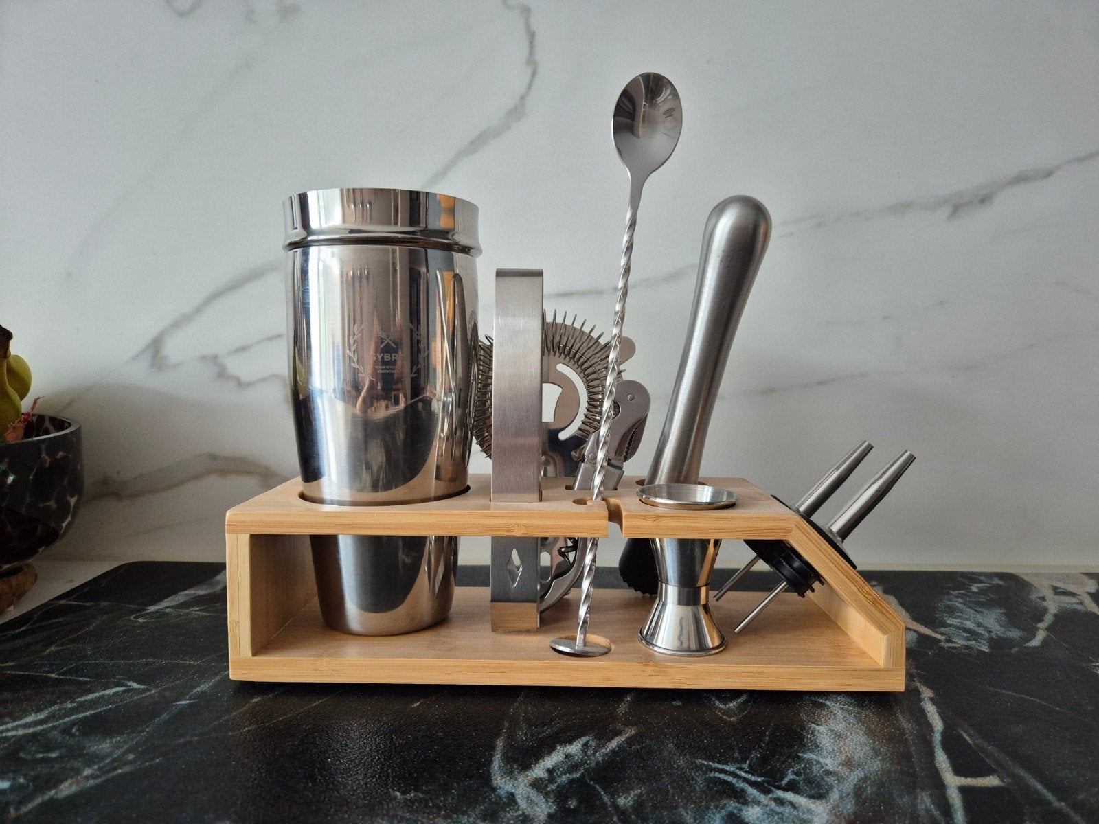 Sybra Cocktailset cocktailshaker kerst sinterklaas cadeau, Ophalen, Zo goed als nieuw