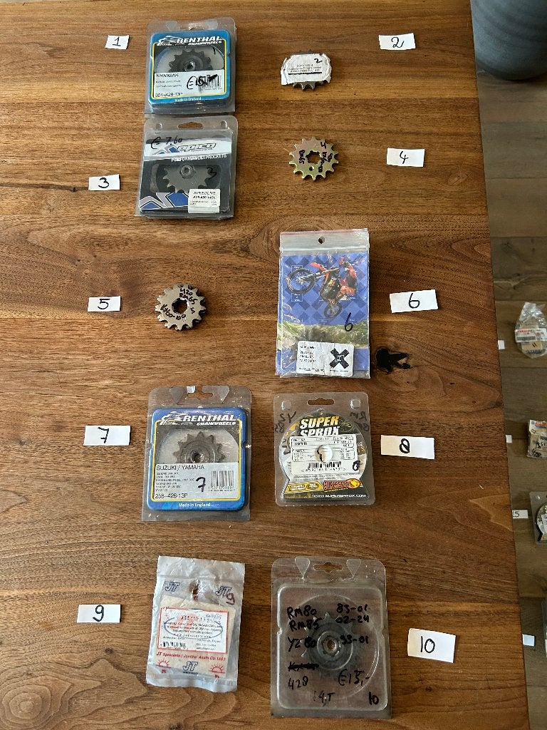 Voortandwiel kleine motors 50-125cc Yamaha/Suzuki/Kawasaki, Motoren, Ophalen of Verzenden