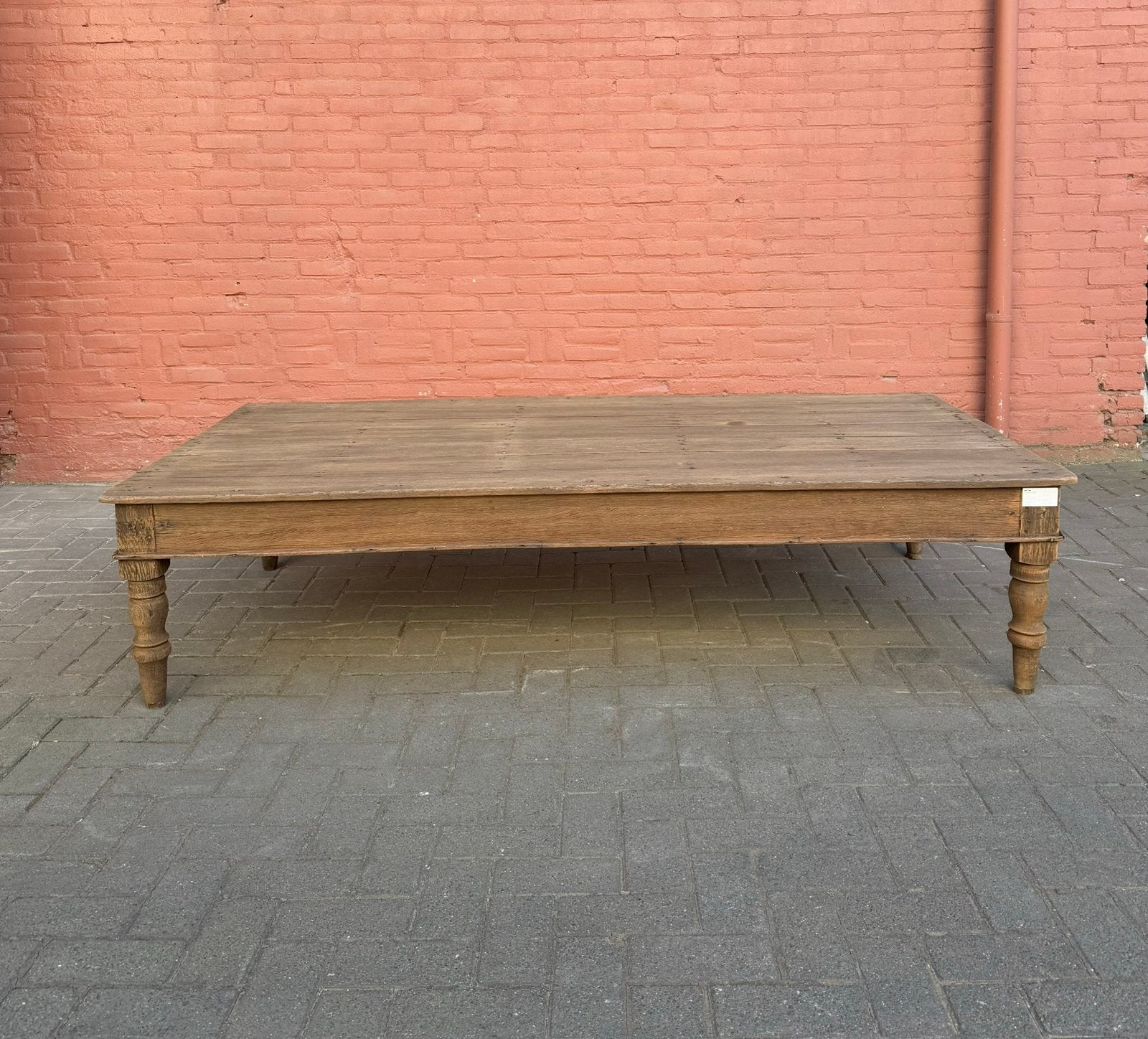 Antieke teakhouten grote salontafel, Ophalen of Verzenden, Zo goed als nieuw