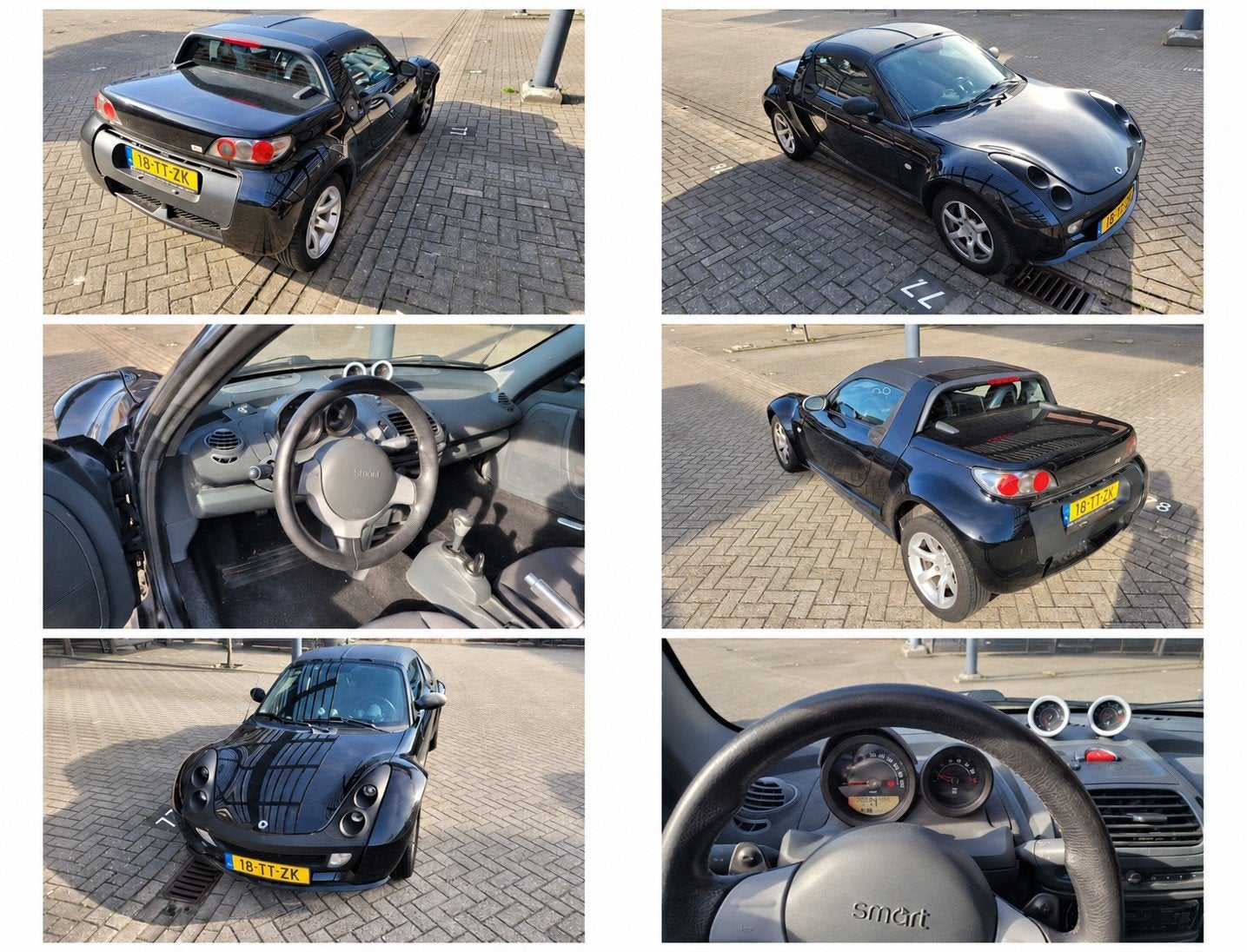 smart Roadster, Auto's, Automaat, Stof, Roadster, Zwart