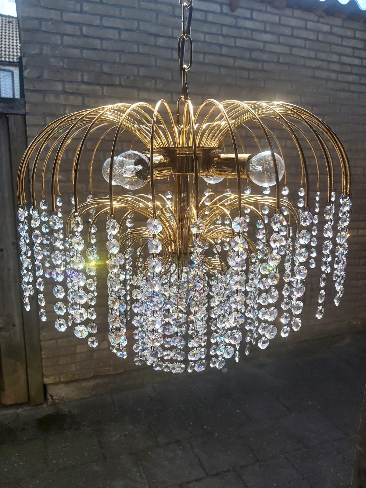 1 topper swarovski kristallen kroonluchter groot model, Huis en Inrichting, Lampen | Kroonluchters, Ophalen of Verzenden, Zo goed als nieuw