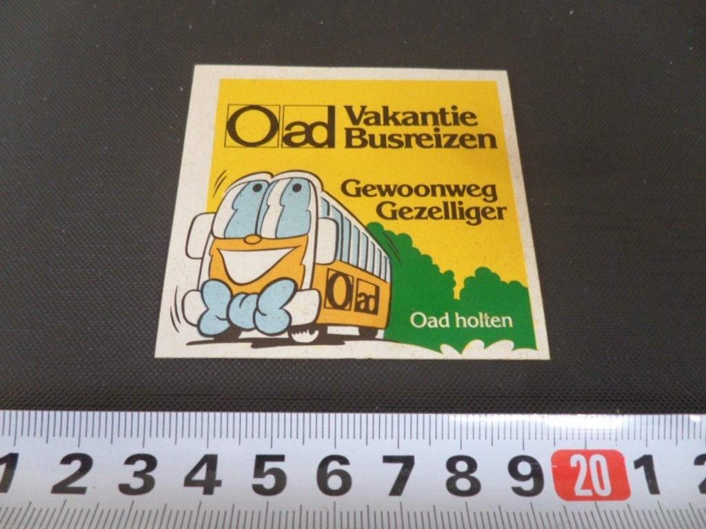 sticker OAD vakantie busreizen gewoonweg gezelliger - holten, Ophalen of Verzenden, Zo goed als nieuw