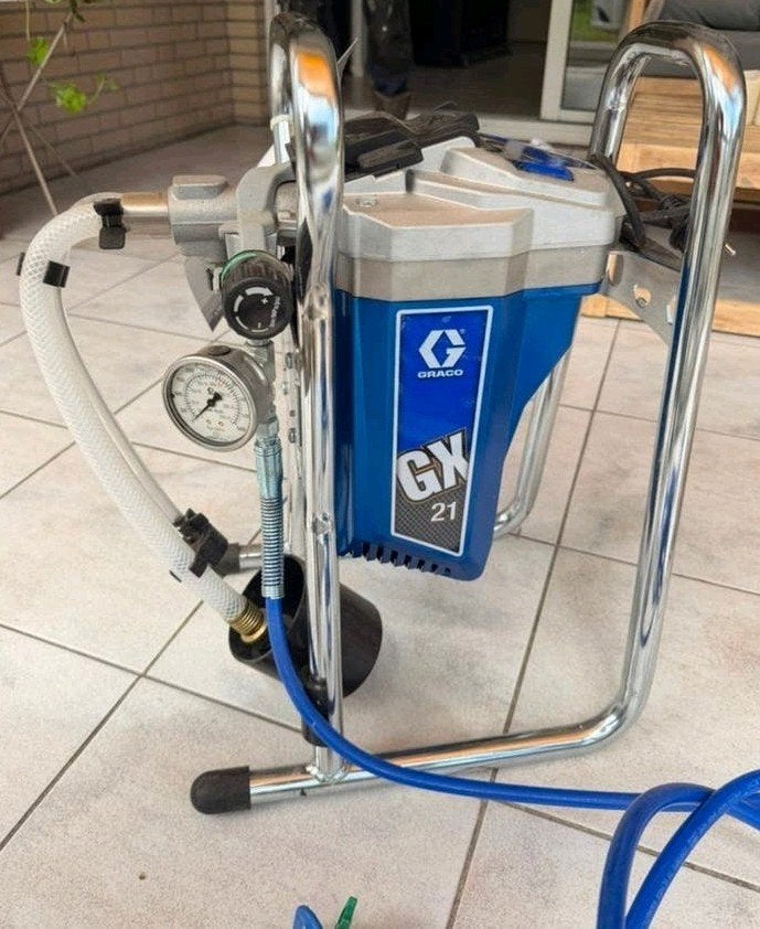 Graco GX21 Verfspuit - Compleet met accessoires, Ophalen, Zo goed als nieuw, Verfspuit of Verfpomp