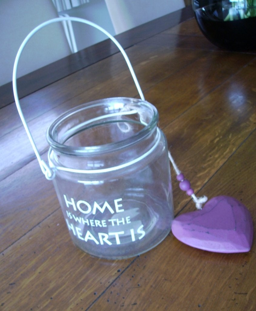 windlicht home is where the heart is, Windlicht, 12 cm, Nieuw, Ophalen of Verzenden