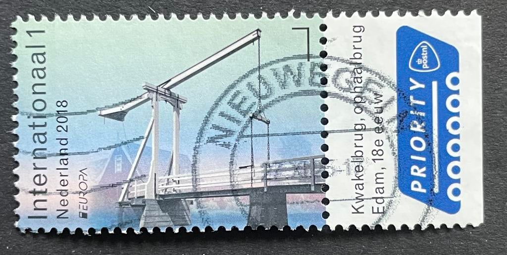 2021 PostEurop Nederlandse Bruggen nvph 3631/tab Kwakelbrug, Postzegels en Munten, Postzegels | Nederland, Ophalen of Verzenden