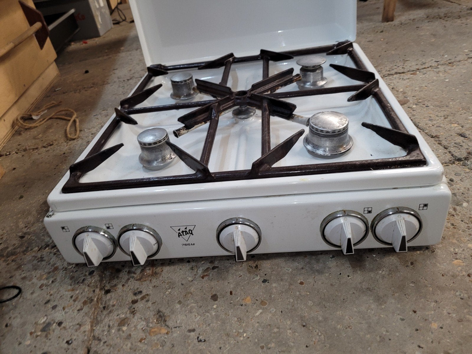 ATAG 765M Gasfornuis - 4 Pitten - Wit - Gebruikt, Witgoed en Apparatuur, Fornuizen, Gebruikt, Minder dan 85 cm, Gas, 4 kookzones