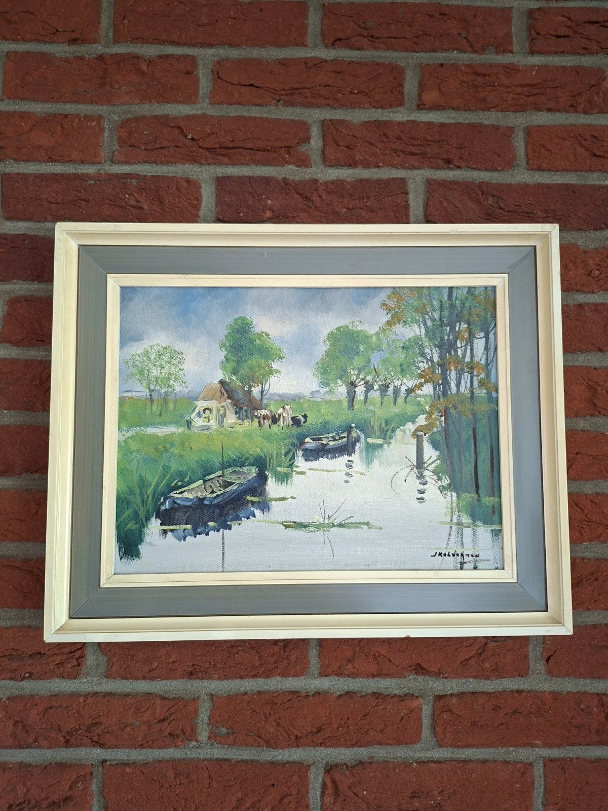 2 mooie schilderijen van Jan Kelderman, Antiek en Kunst, Ophalen of Verzenden
