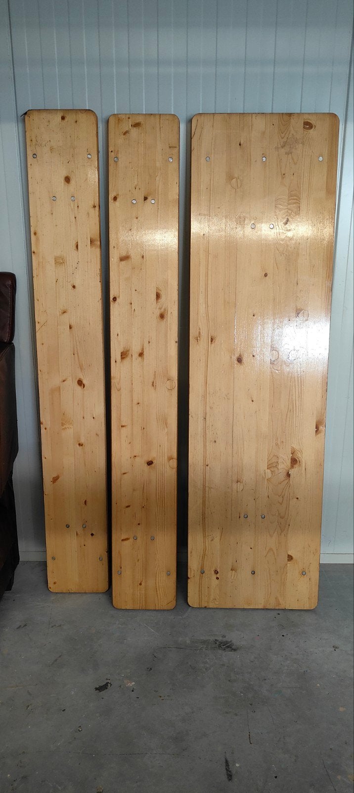 Biergarten tafel en bank, biertafels, klapbank, Ophalen, Zo goed als nieuw, Hout