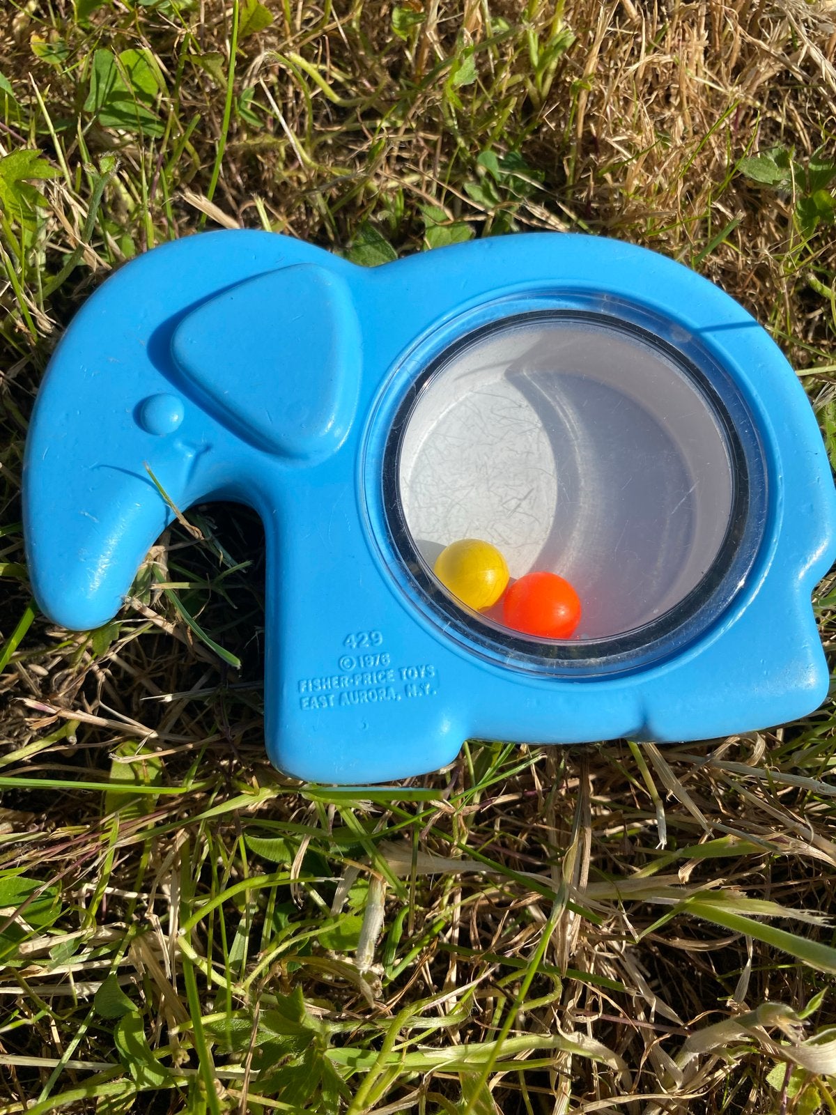 Vintage Fisher-Price Olifant Rammelaar (1976), Kinderen en Baby's, Speelgoed | Fisher-Price, Ophalen of Verzenden, Gebruikt, Rammelaar