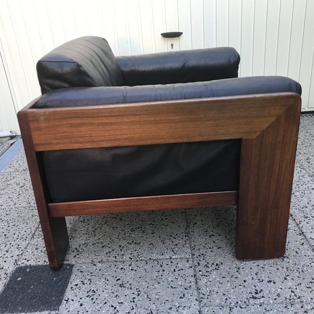 Vintage fauteuil Gavina Bastiano Afra Tobia Scarpa, Gebruikt, 75 tot 100 cm, Ophalen of Verzenden, Nvt