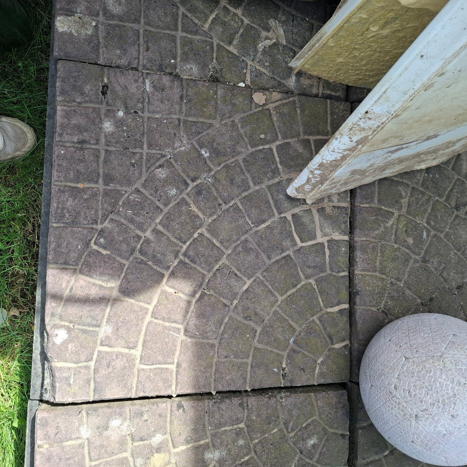 24 terrastegels 50x50, Tuin en Terras, Tegels en Klinkers, Gebruikt, Terrastegels, Beton, 5 tot 10 m², Ophalen