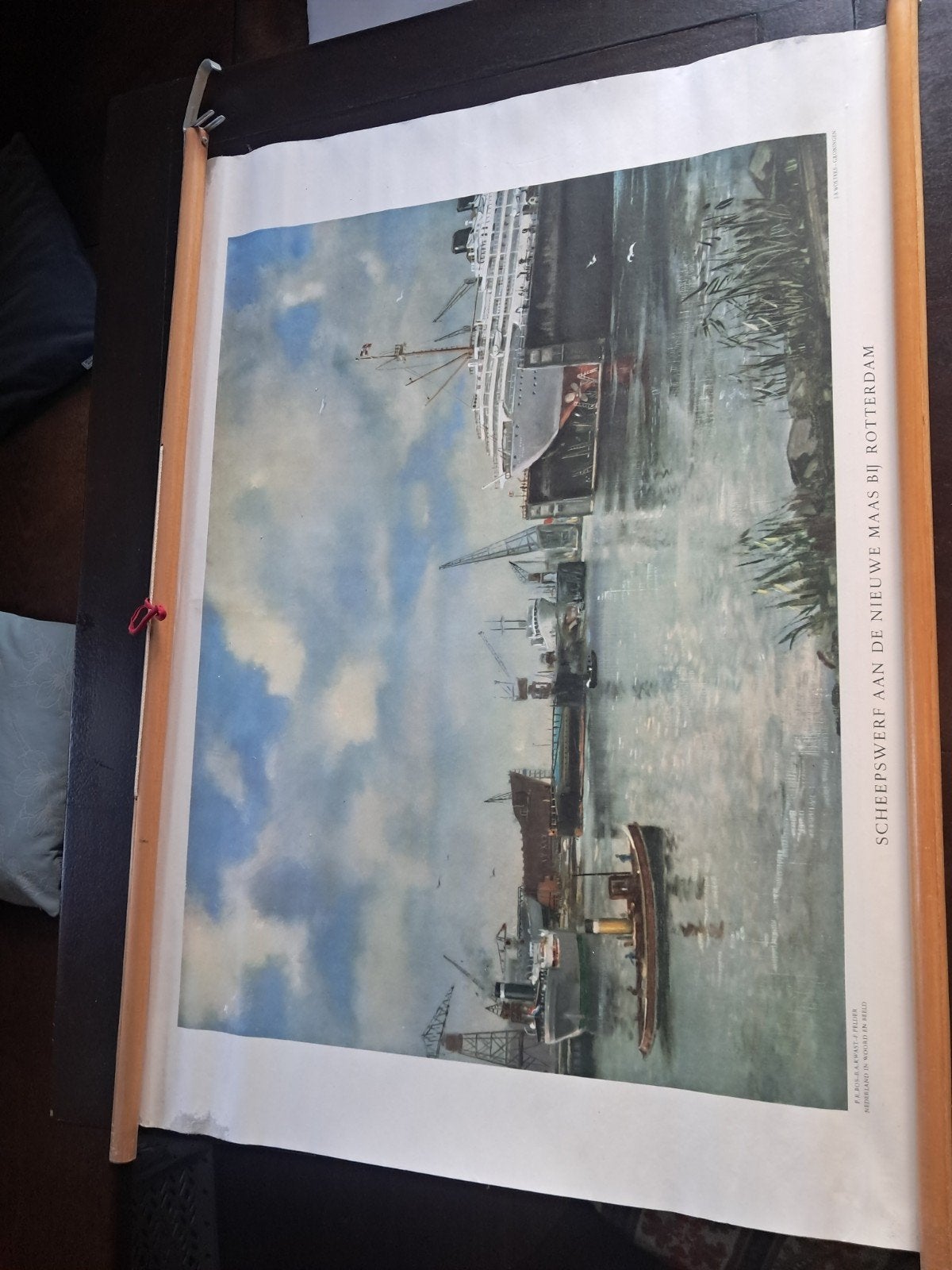 Woord in Beeld: Scheepswerf aan de Nieuwe Maas Rotterdam, Antiek en Kunst, Ophalen of Verzenden