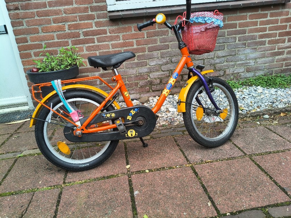 Loekie Bobo Kinderfiets – 16 inch (met nieuwe achterband!), Ophalen, Terugtraprem, Loekie, 16 tot 20 inch