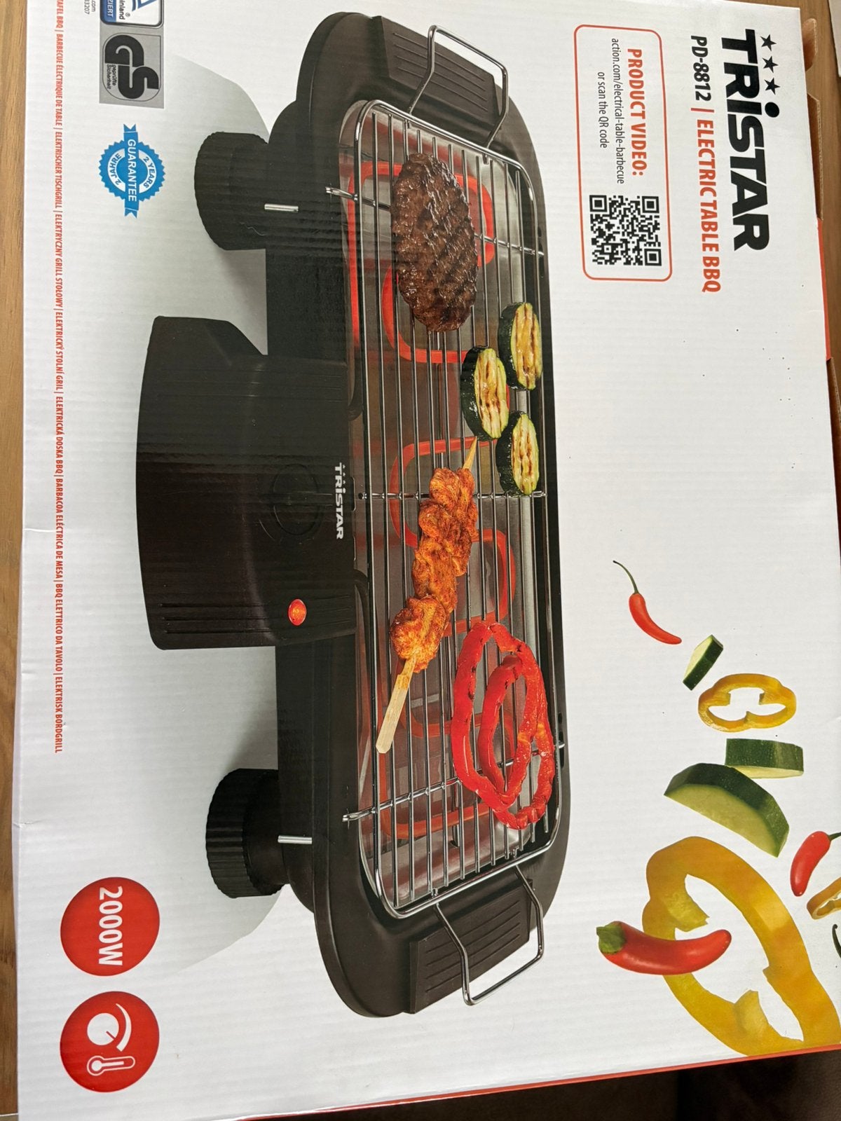 Tristar elektrische BBQ nieuw, Ophalen, Nieuw
