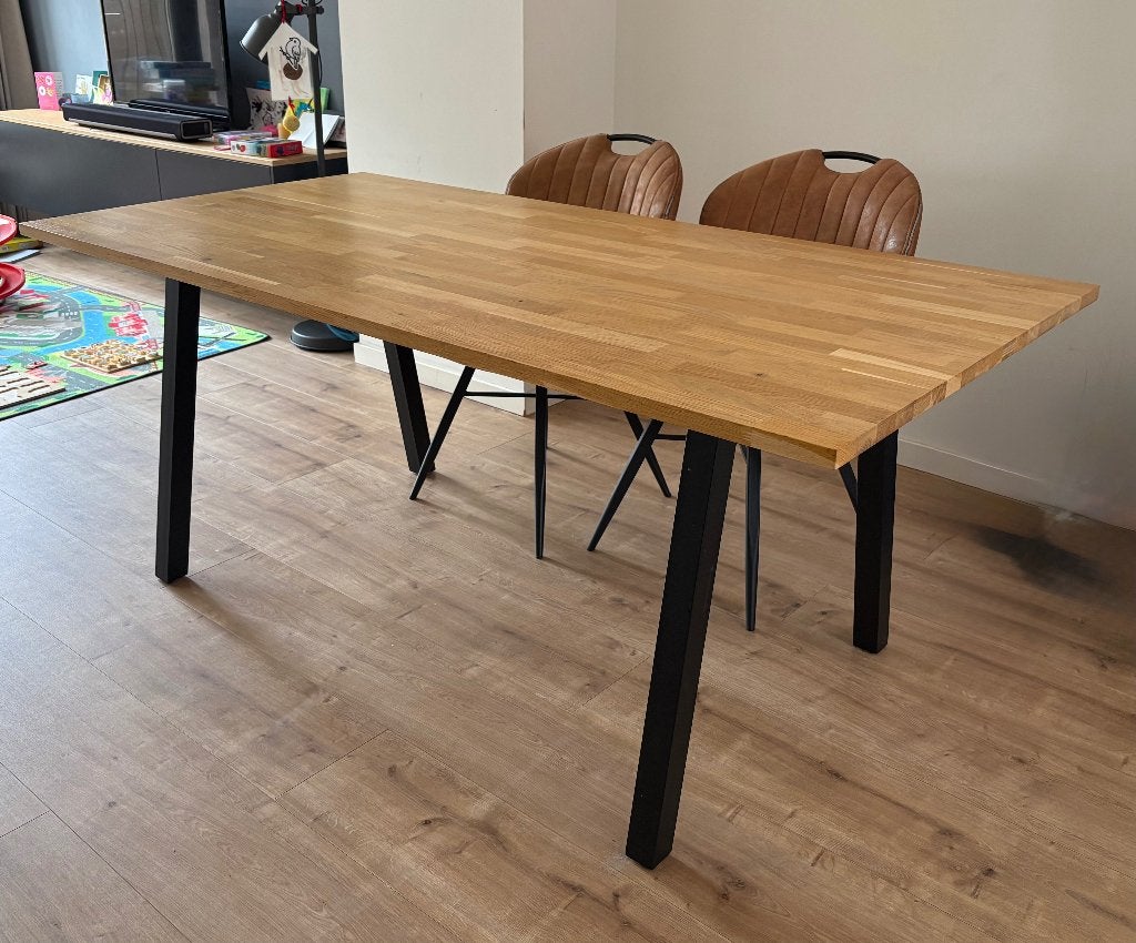 Houten tafel, Ophalen, Gebruikt, Eikenhout, 50 tot 100 cm