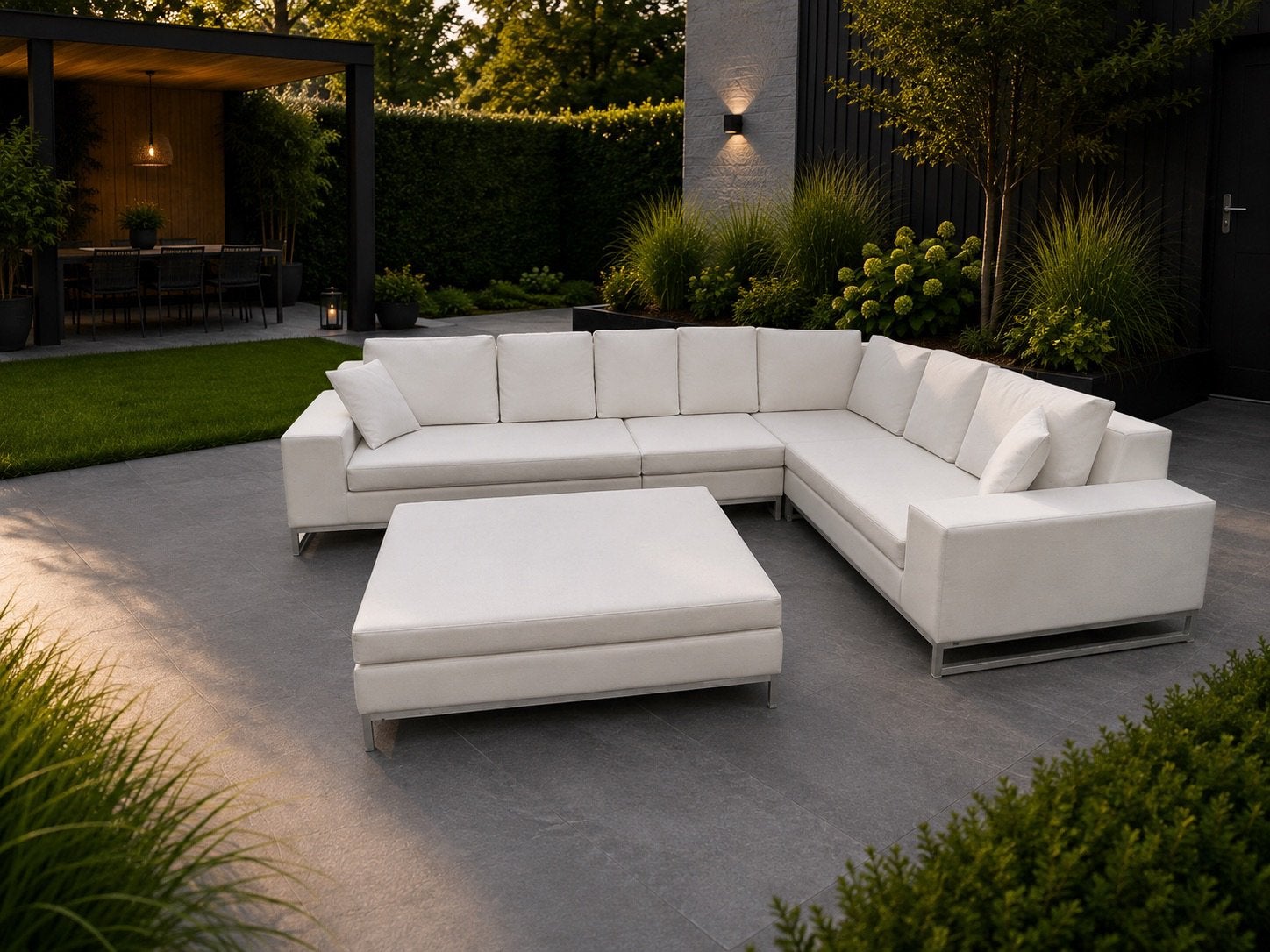 Manutti Zendo Loungeset Tuinset, Ophalen, Zo goed als nieuw, Wicker, Hocker