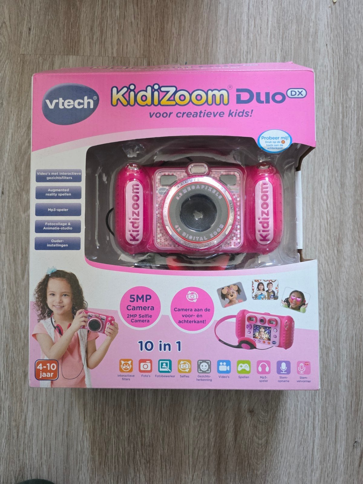 Vtech Kidizoom Duo DX - Roze kindercamera met koptelefoon, Ophalen, Zo goed als nieuw, 6 jaar of ouder