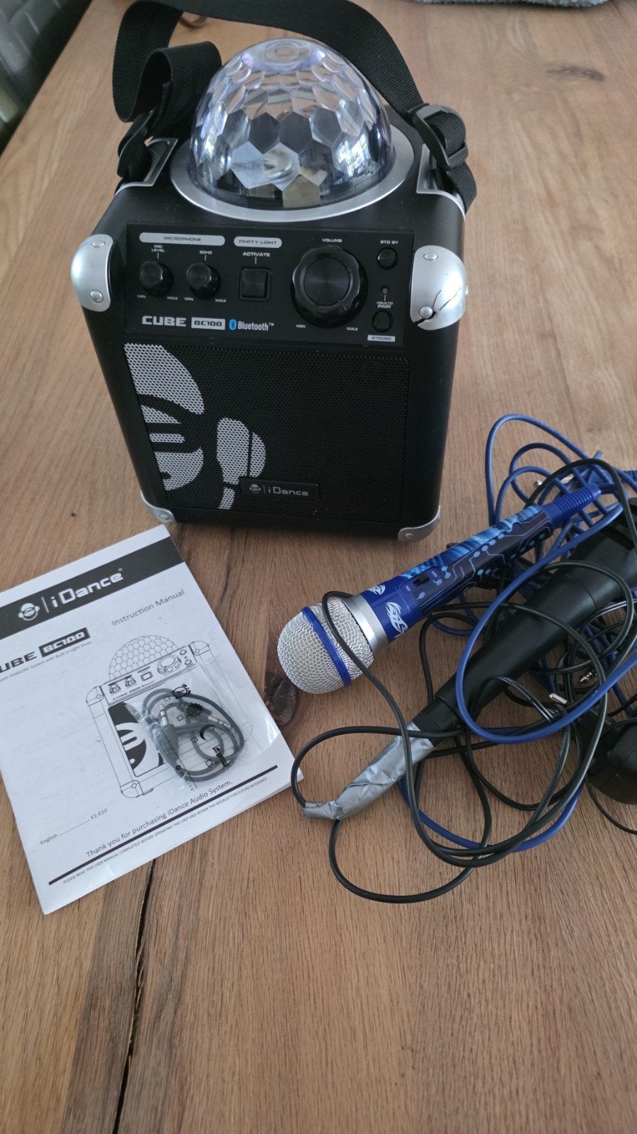 i-Dance Cube 100 Bluetooth Karaoke Systeem met Lichtshow, Ophalen of Verzenden, Gebruikt, Complete set