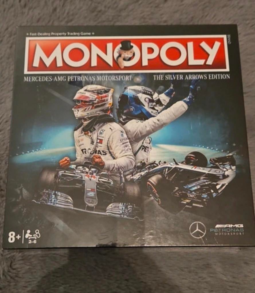 Monopoly Mercedes-AMG Petronas Motorsport Edition, Hobby en Vrije tijd, Gezelschapsspellen | Bordspellen, Vijf spelers of meer
