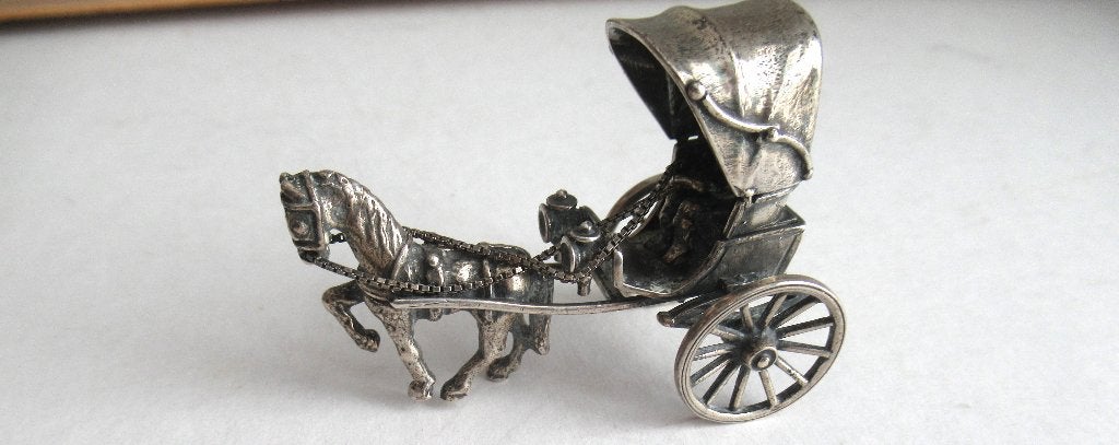 Zilveren koets, Antiek en Kunst, Ophalen of Verzenden, Zilver