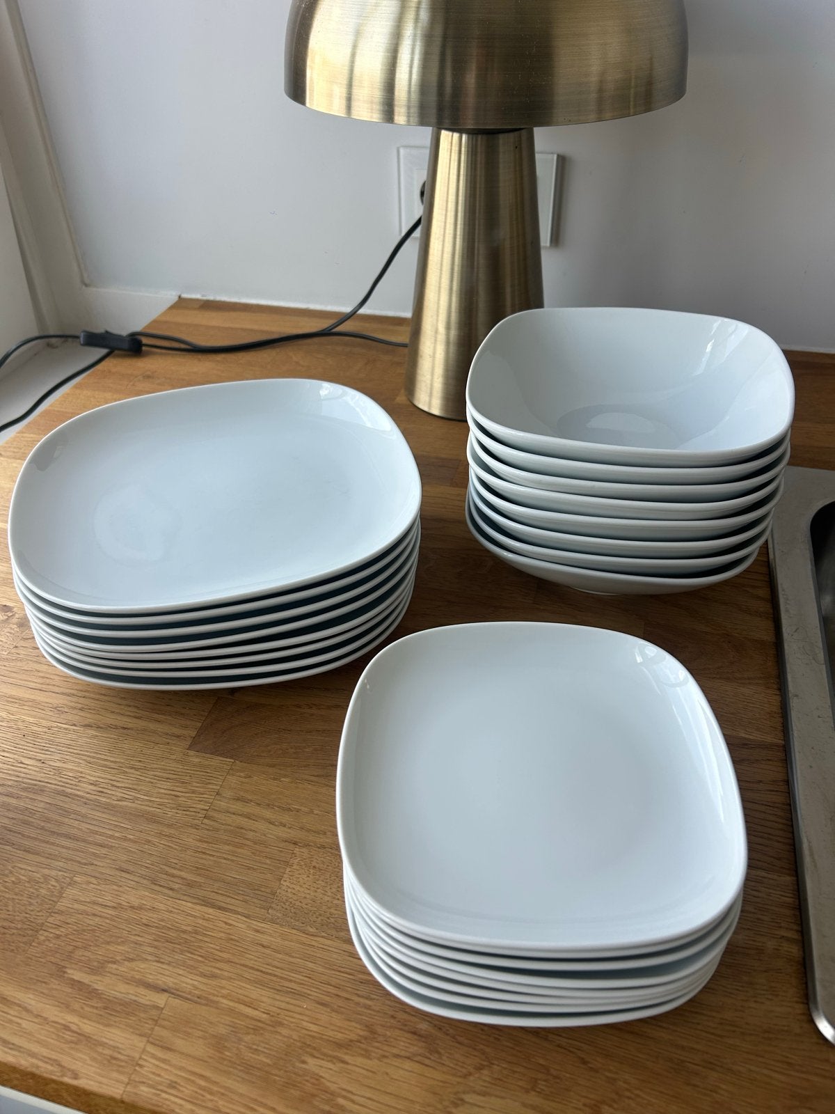 IKEA VÄRDERA witte borden - 24 stuks, Ophalen, Gebruikt, IKEA, Bord(en)