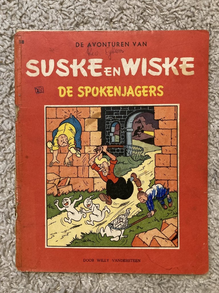 Suske en Wiske - De Spokenjagers - Nr. 18 - 3e druk, 1960, Boeken, Stripboeken, Eén stripboek, Ophalen of Verzenden, Gelezen