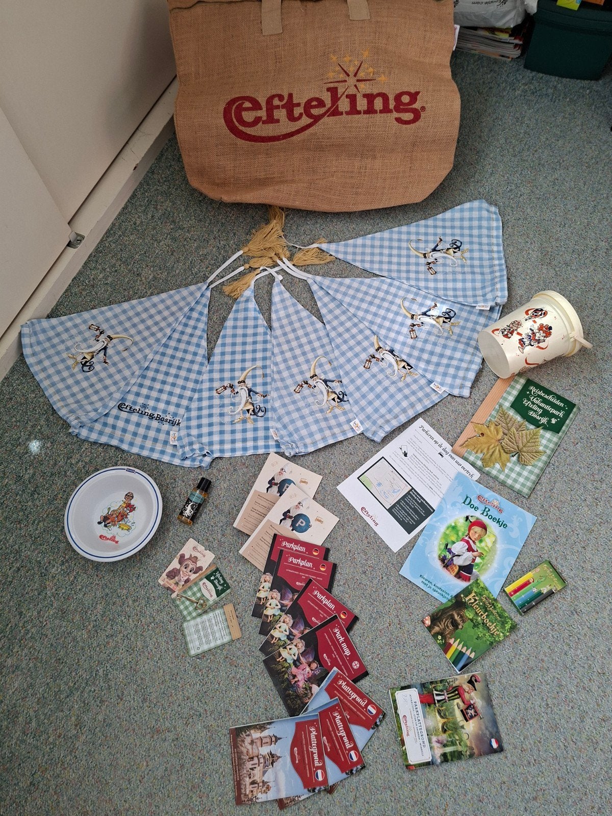 Efteling verzameling items kinderbord afwasmiddel plattegron, Ophalen of Verzenden, Nieuw