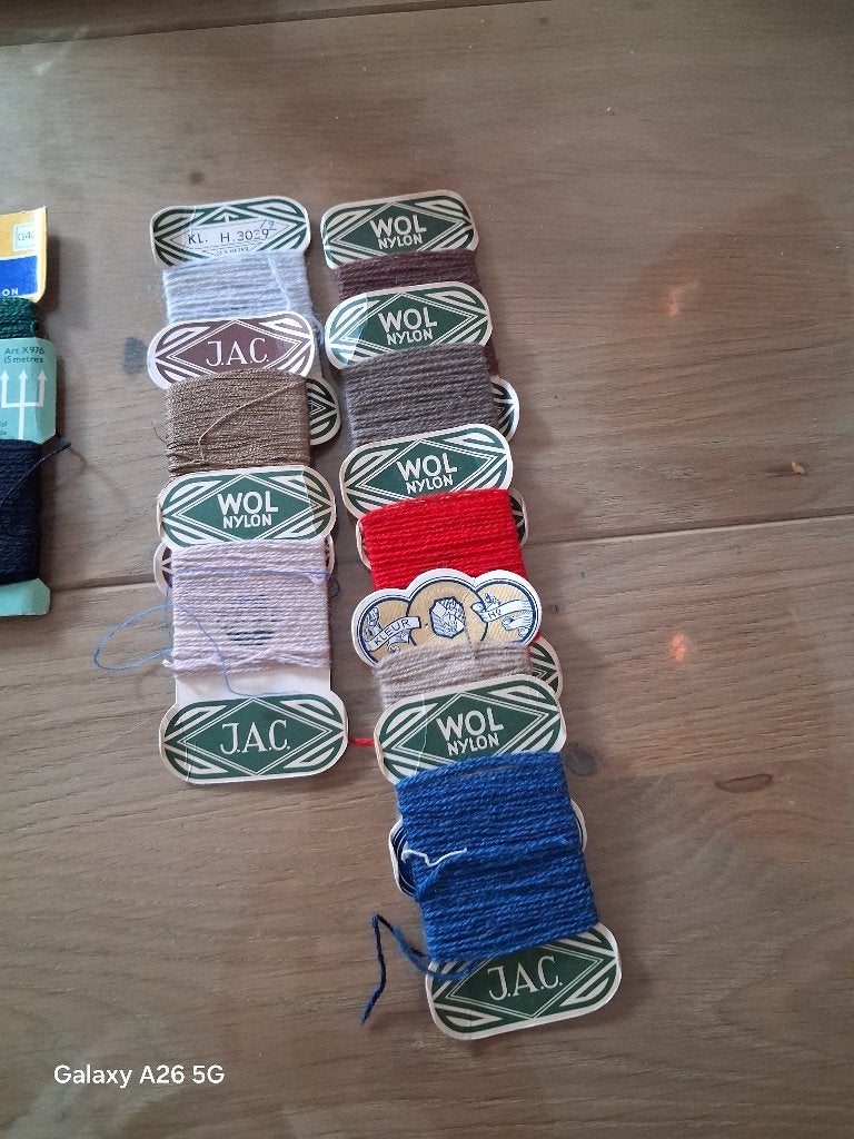 Scheepswol kaartjes, Ophalen of Verzenden, Gebruikt, Garen of Naald(en)