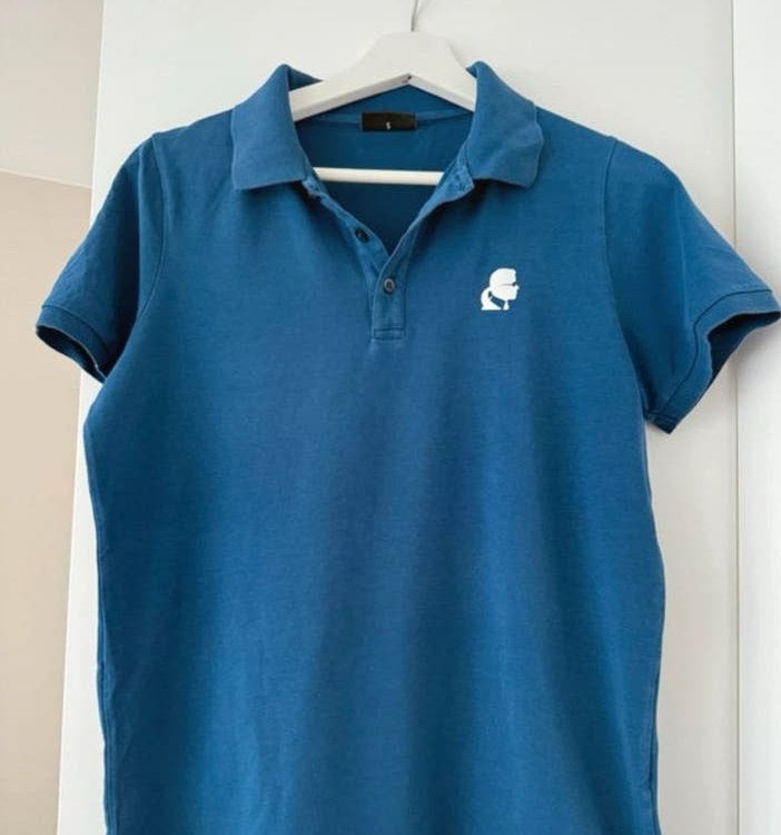 Polo shirt van Karl Lagerfeld maat S, Kleding | Heren, Ophalen of Verzenden, Zo goed als nieuw, Maat 46 (S) of kleiner, Blauw