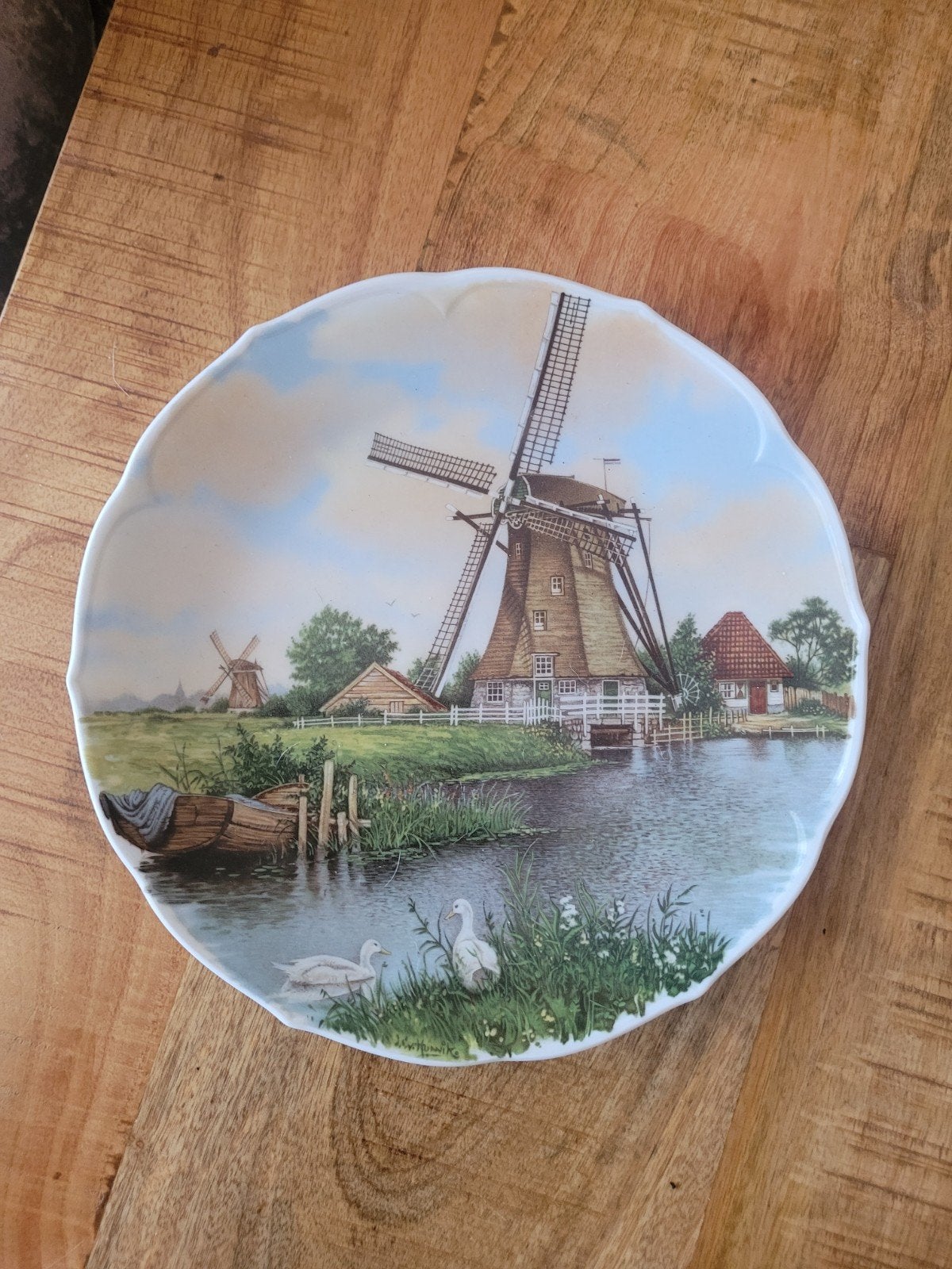 Decoratief bordje met Hollandse molen, Ophalen