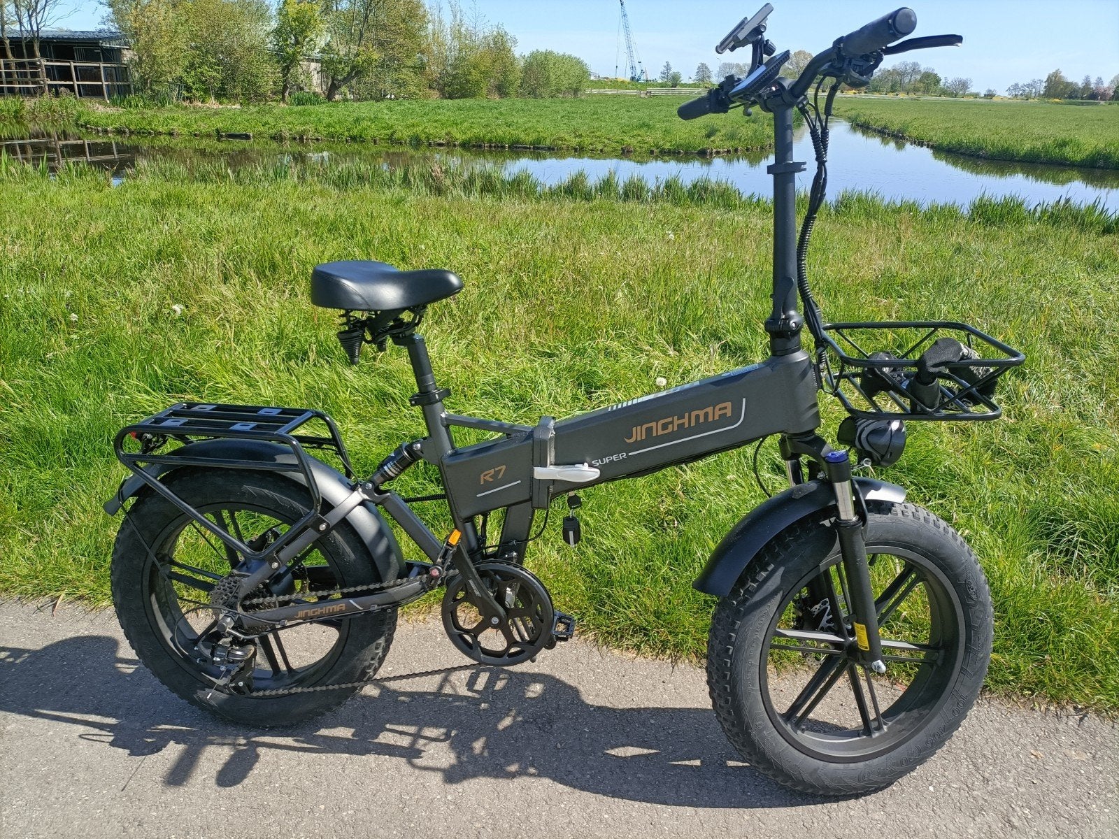 Electrische vouwfiets fatbike bomvol opties 320km oud, Zo goed als nieuw, 51 tot 55 cm, 50 km per accu of meer, Ophalen