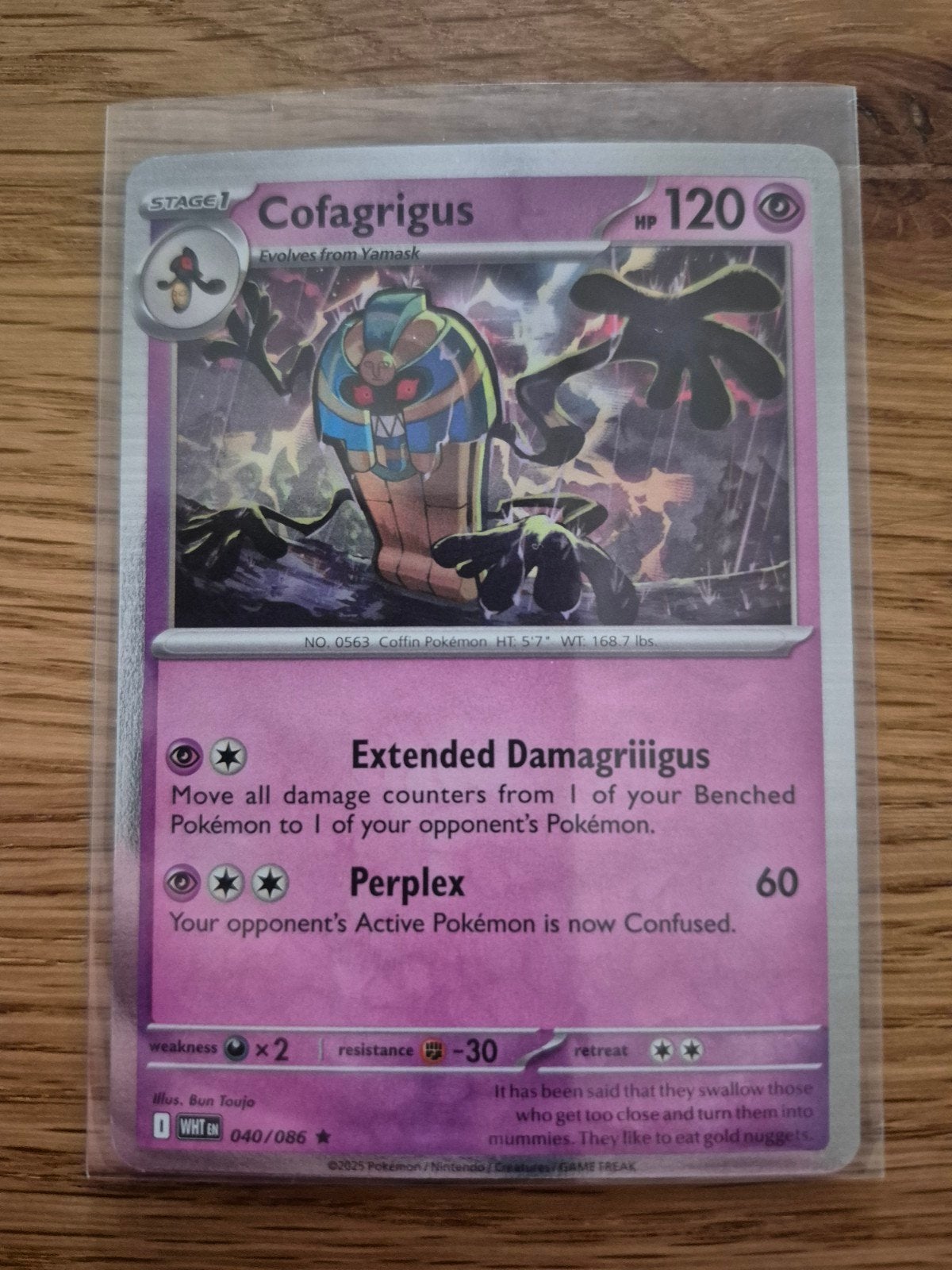 Cofagrigus 040/086 Rare Holo, Ophalen of Verzenden, Zo goed als nieuw, Losse kaart, Foil