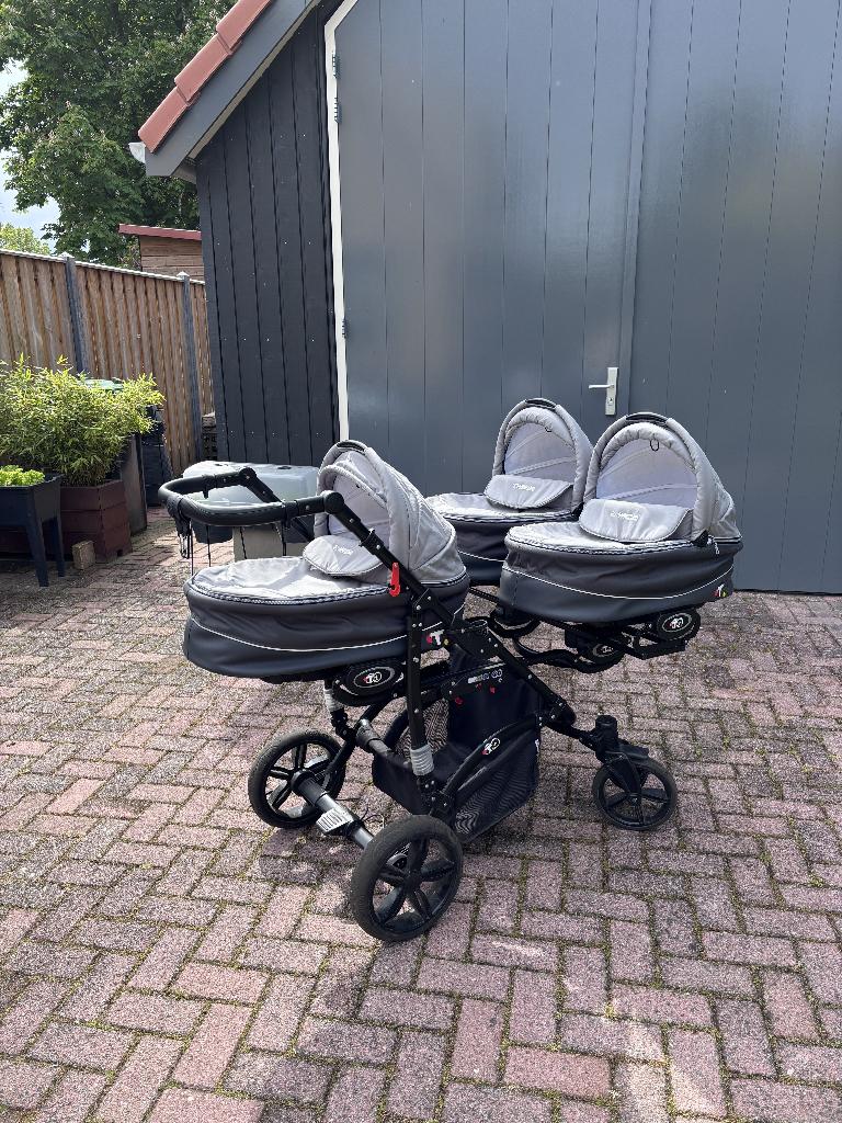 Drieling kinderwagen Trippy's, Kinderen en Baby's, Tweelingen en Meerlingen, Ophalen, Gebruikt, Kinderwagen of Buggy