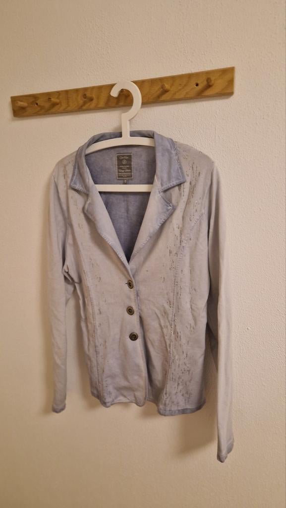 Geisha zomer Colbert lichtblauw met zilveren accenten, Geisha, Blauw, Maat 42/44 (L), Ophalen of Verzenden