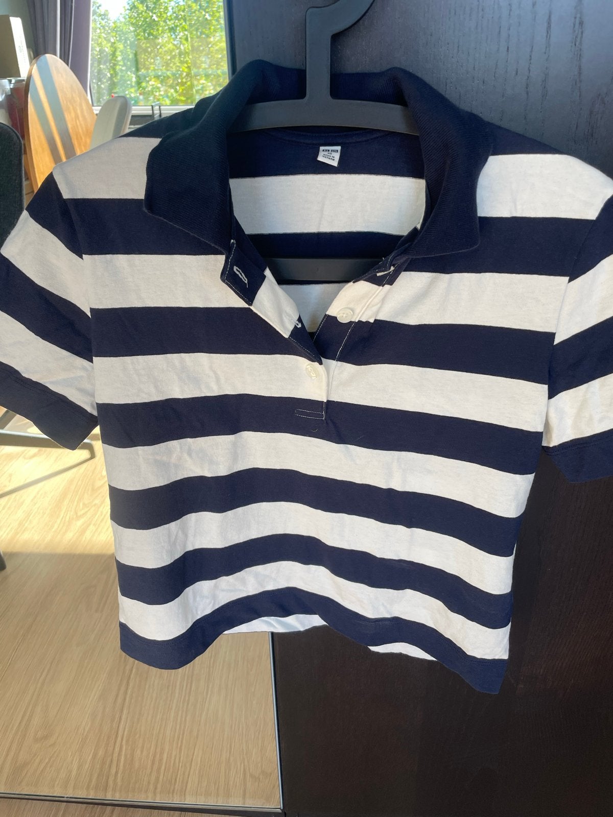 Uniqlo Polo Shirt XS - Blauw/Wit gestreept, Kleding | Dames, T-shirts, Blauw, Ophalen of Verzenden, Korte mouw, Maat 34 (XS) of kleiner