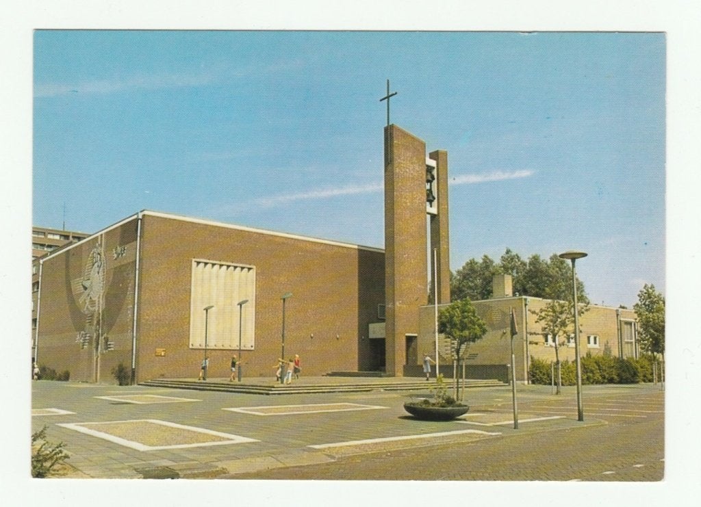 Leiderdorp - Scheppingskerk, Verzamelen, Ansichtkaarten | Nederland, Ophalen of Verzenden, 1960 tot 1980, Ongelopen, Zuid-Holland