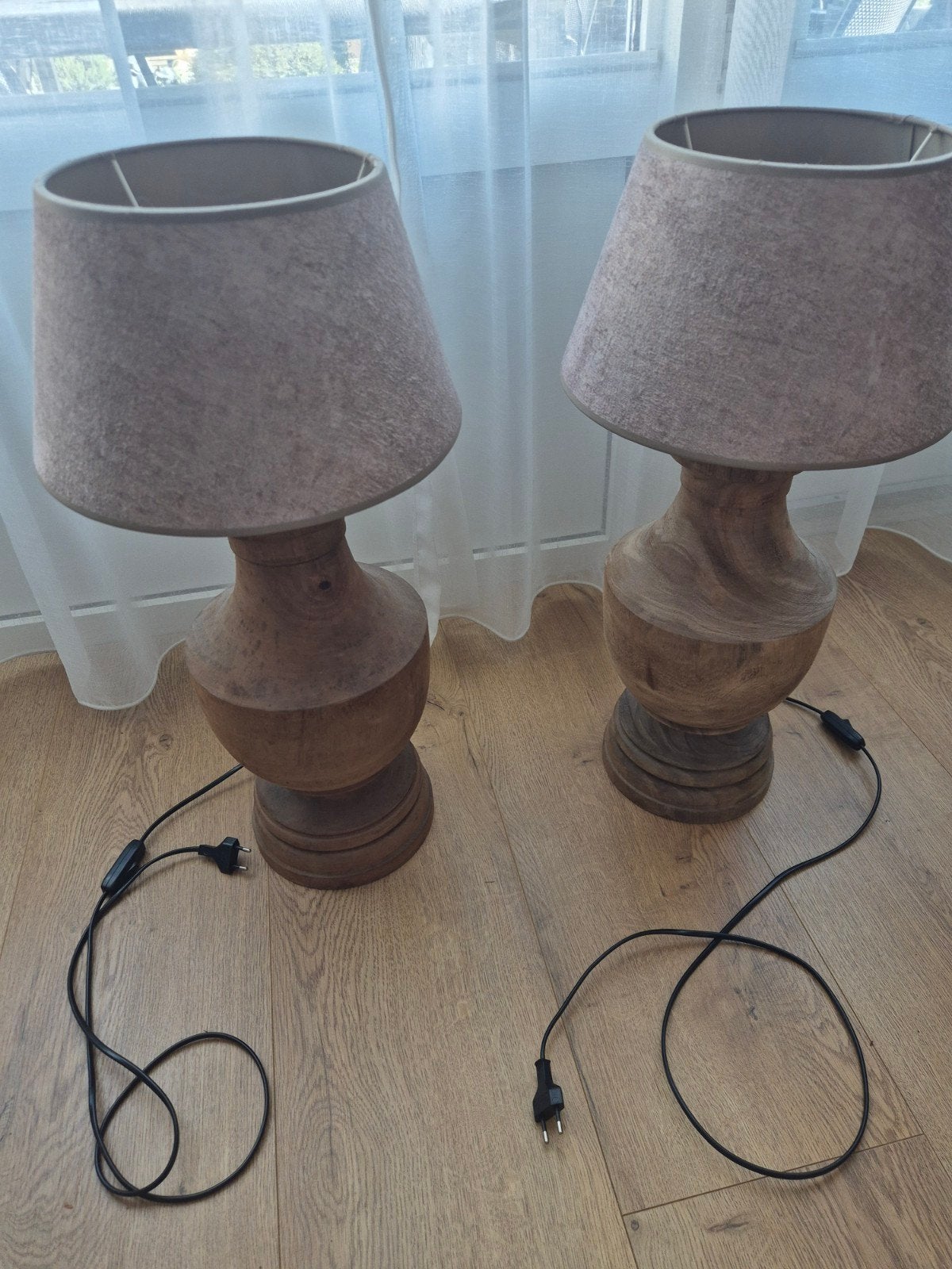 tafellamp sober stoer landelijk, Ophalen, Gebruikt, Hout, 50 tot 75 cm