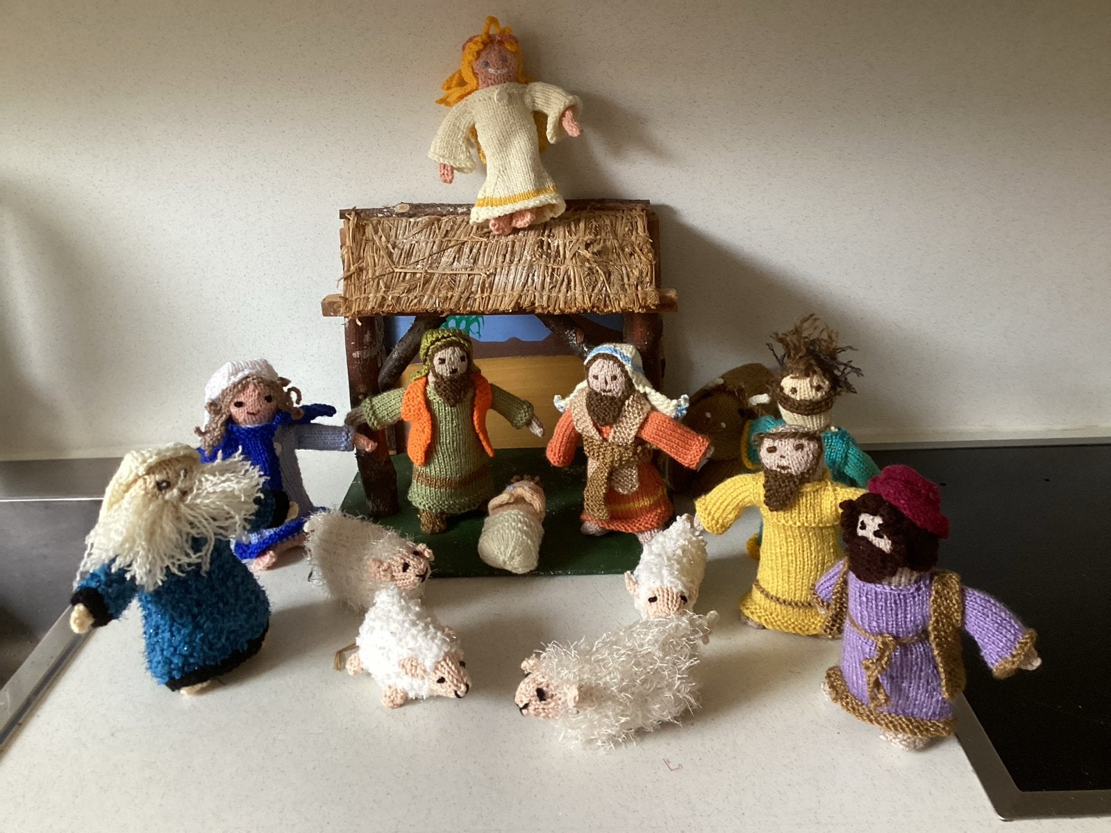 Zelf gehaakte Kerstgroep, Ophalen of Verzenden