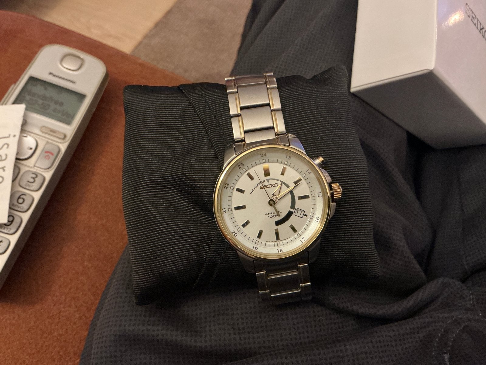 Mooi Seiko Kinetic Horloge., Sieraden, Tassen en Uiterlijk, Ophalen of Verzenden, Zo goed als nieuw, Staal, Seiko