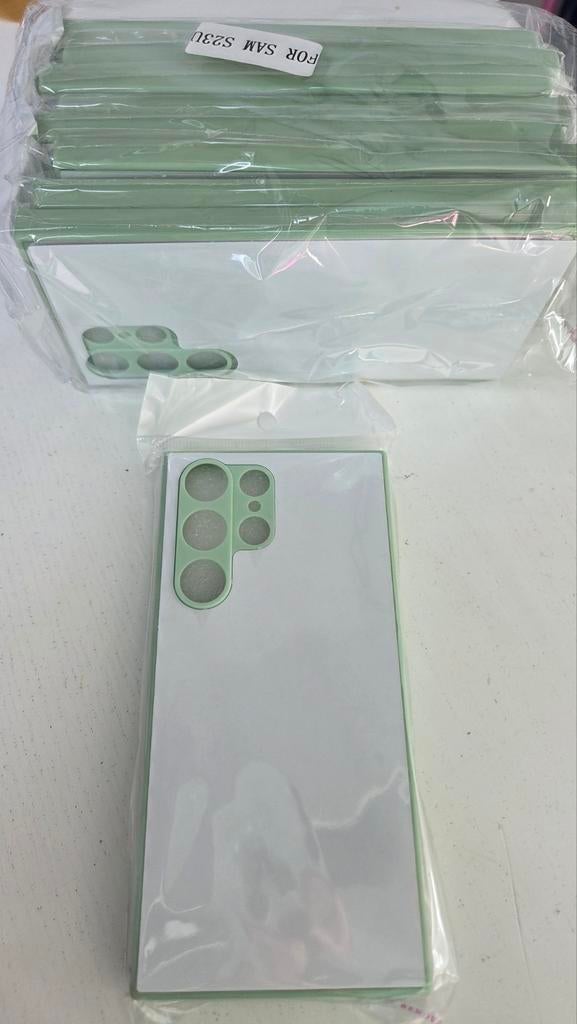 9x Sublimatie Hoesjes Samsung S23 Ultra – mint groen, Ophalen of Verzenden, Nieuw